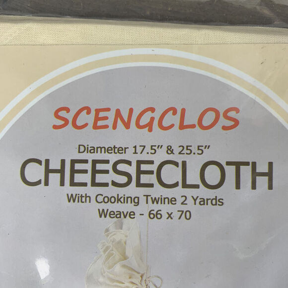2 pk Unbleached Cheese Cloth Fabric for Straining Nut Milk, Cotton, Washable - Picture 7 of 12